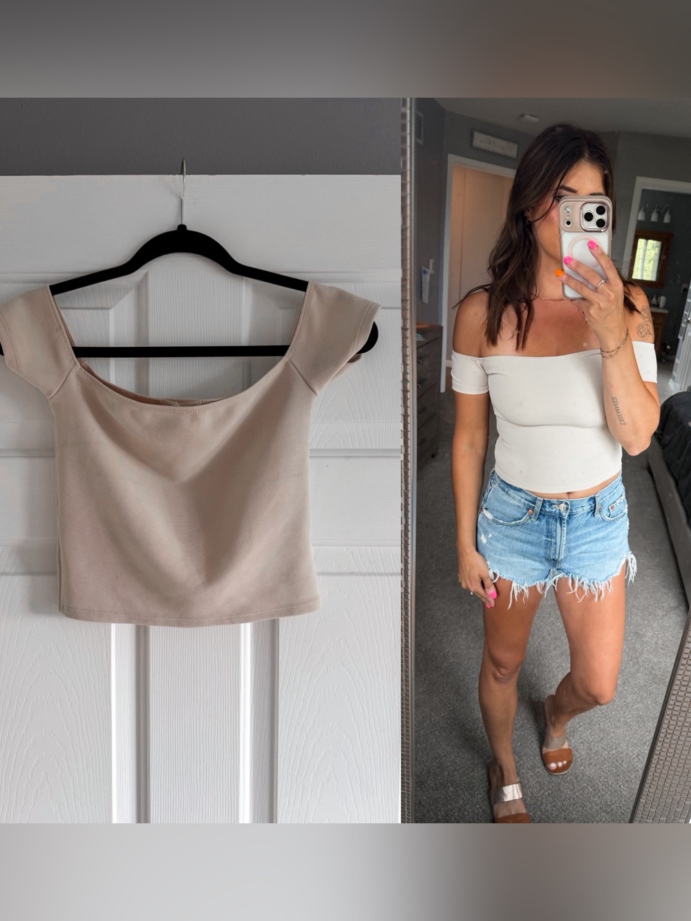 Cream Urban Outfitters Top